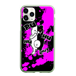 Чехол iPhone 11 Pro матовый MONOKUMA Puhuhuhu, цвет: 3D-салатовый