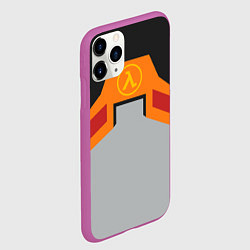 Чехол iPhone 11 Pro матовый Гордон Фримен, цвет: 3D-фиолетовый — фото 2