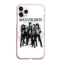 Чехол iPhone 11 Pro матовый Black Veil Brides, цвет: 3D-розовый