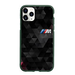 Чехол iPhone 11 Pro матовый BMW M: Polygon, цвет: 3D-темно-зеленый