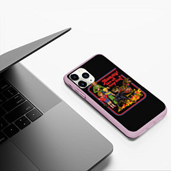 Чехол iPhone 11 Pro матовый Angry pet dog, цвет: 3D-розовый — фото 2