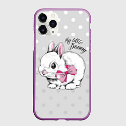 Чехол iPhone 11 Pro матовый Мой маленький зайчик, цвет: 3D-фиолетовый