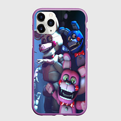 Чехол iPhone 11 Pro матовый Five Nights at Freddys, цвет: 3D-фиолетовый