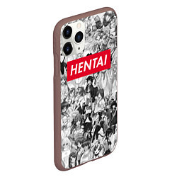 Чехол iPhone 11 Pro матовый HENTAI, цвет: 3D-коричневый — фото 2
