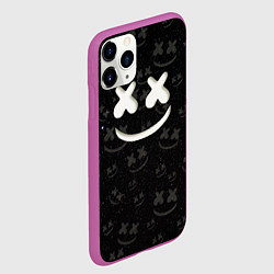 Чехол iPhone 11 Pro матовый Marshmello Cosmos pattern, цвет: 3D-фиолетовый — фото 2