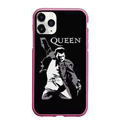 Чехол iPhone 11 Pro матовый Queen Star, цвет: 3D-малиновый