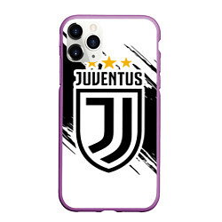 Чехол iPhone 11 Pro матовый Juventus: 3 Stars, цвет: 3D-фиолетовый