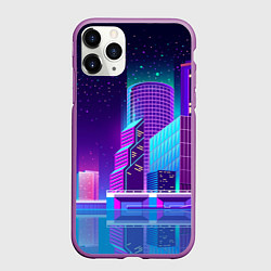 Чехол iPhone 11 Pro матовый Neon Nights, цвет: 3D-фиолетовый