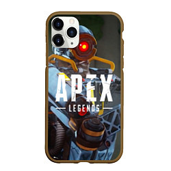 Чехол iPhone 11 Pro матовый Apex Legends: Robot, цвет: 3D-коричневый