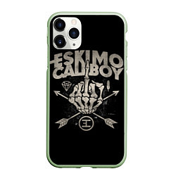 Чехол iPhone 11 Pro матовый Eskimo Callboy: Bones, цвет: 3D-салатовый