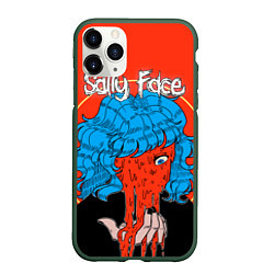 Чехол iPhone 11 Pro матовый Sally Face: Bloody Horror, цвет: 3D-темно-зеленый