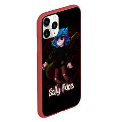 Чехол iPhone 11 Pro матовый Sally Face: Fly, цвет: 3D-красный — фото 2