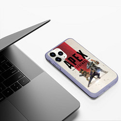 Чехол iPhone 11 Pro матовый Apex Legends, цвет: 3D-светло-сиреневый — фото 2