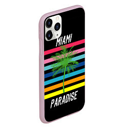 Чехол iPhone 11 Pro матовый Miami Paradise, цвет: 3D-розовый — фото 2