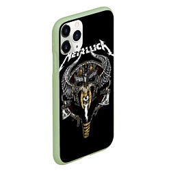 Чехол iPhone 11 Pro матовый Metallica: Hard Metal, цвет: 3D-салатовый — фото 2