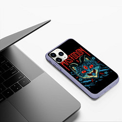 Чехол iPhone 11 Pro матовый Mastodon: Demonic Cat, цвет: 3D-светло-сиреневый — фото 2