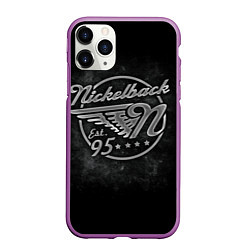 Чехол iPhone 11 Pro матовый Nickelback Est. 1995, цвет: 3D-фиолетовый