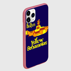 Чехол iPhone 11 Pro матовый The Beatles: Yellow Submarine, цвет: 3D-малиновый — фото 2