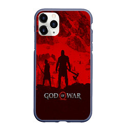 Чехол iPhone 11 Pro матовый God of War: Blood Day, цвет: 3D-серый