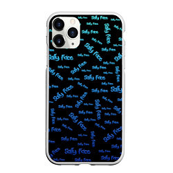 Чехол iPhone 11 Pro матовый Sally Face: Blue Pattern, цвет: 3D-белый