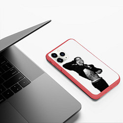 Чехол iPhone 11 Pro матовый ASAP Rocky: White Fashion, цвет: 3D-красный — фото 2