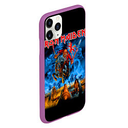 Чехол iPhone 11 Pro матовый Iron Maiden: Great Britain Warriors, цвет: 3D-фиолетовый — фото 2