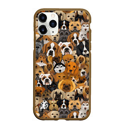 Чехол iPhone 11 Pro матовый Породы собак, цвет: 3D-коричневый