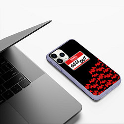 Чехол iPhone 11 Pro матовый Marshmello: Sell Out, цвет: 3D-светло-сиреневый — фото 2