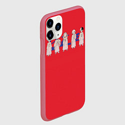 Чехол iPhone 11 Pro матовый Моя Геройская Академия, цвет: 3D-малиновый — фото 2