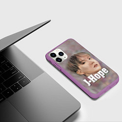 Чехол iPhone 11 Pro матовый BTS J-Hope, цвет: 3D-фиолетовый — фото 2
