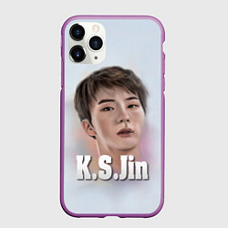 Чехол iPhone 11 Pro матовый BTS K.S.Jin, цвет: 3D-фиолетовый