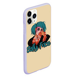 Чехол iPhone 11 Pro матовый Sally Face: Kid Girl, цвет: 3D-светло-сиреневый — фото 2