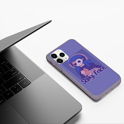 Чехол iPhone 11 Pro матовый Sally Face: Violet Halo, цвет: 3D-серый — фото 2