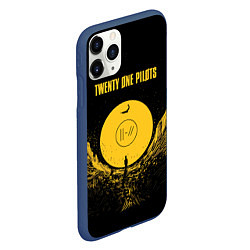 Чехол iPhone 11 Pro матовый Twenty One Pilots: Yellow Moon, цвет: 3D-тёмно-синий — фото 2