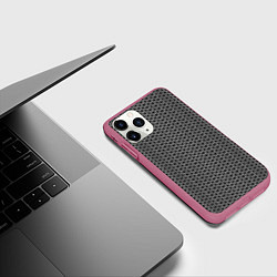 Чехол iPhone 11 Pro матовый Кольчуга воина, цвет: 3D-малиновый — фото 2