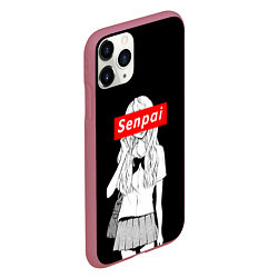 Чехол iPhone 11 Pro матовый SENPAI Motive, цвет: 3D-малиновый — фото 2