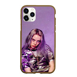Чехол iPhone 11 Pro матовый Billie Eilish: Violet Fashion, цвет: 3D-коричневый
