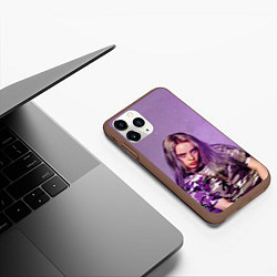 Чехол iPhone 11 Pro матовый Billie Eilish: Violet Fashion, цвет: 3D-коричневый — фото 2