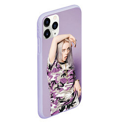 Чехол iPhone 11 Pro матовый Billie Eilish: Violet Camo, цвет: 3D-светло-сиреневый — фото 2