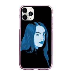 Чехол iPhone 11 Pro матовый Billie Eilish: Blue Style, цвет: 3D-розовый