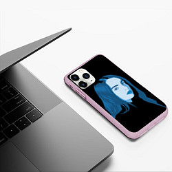 Чехол iPhone 11 Pro матовый Billie Eilish: Blue Style, цвет: 3D-розовый — фото 2