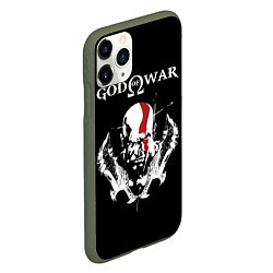 Чехол iPhone 11 Pro матовый God of War: Kratos, цвет: 3D-темно-зеленый — фото 2