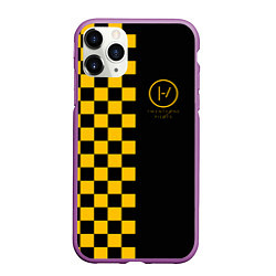 Чехол iPhone 11 Pro матовый 21 Pilots: Yellow Grid, цвет: 3D-фиолетовый