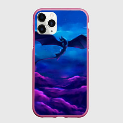 Чехол iPhone 11 Pro матовый Неоновая фурия, цвет: 3D-малиновый