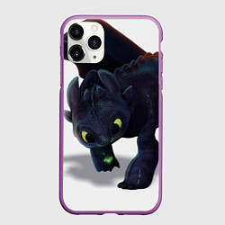 Чехол iPhone 11 Pro матовый Как приручить дракона, цвет: 3D-фиолетовый