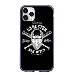 Чехол iPhone 11 Pro матовый American Gangster, цвет: 3D-серый