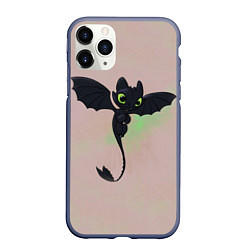 Чехол iPhone 11 Pro матовый Ночная фурия, цвет: 3D-серый