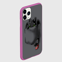 Чехол iPhone 11 Pro матовый Фурия в кармане, цвет: 3D-фиолетовый — фото 2