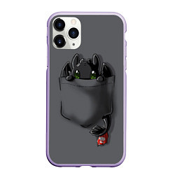 Чехол iPhone 11 Pro матовый Фурия в кармане, цвет: 3D-светло-сиреневый