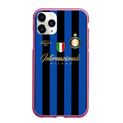 Чехол iPhone 11 Pro матовый Internazionale Milano, цвет: 3D-малиновый